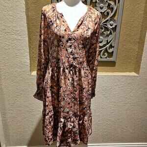 Adyson Parker 1X Mini Floral Baby Doll Silhouette Dress Tired Boho Flowy Ditsy